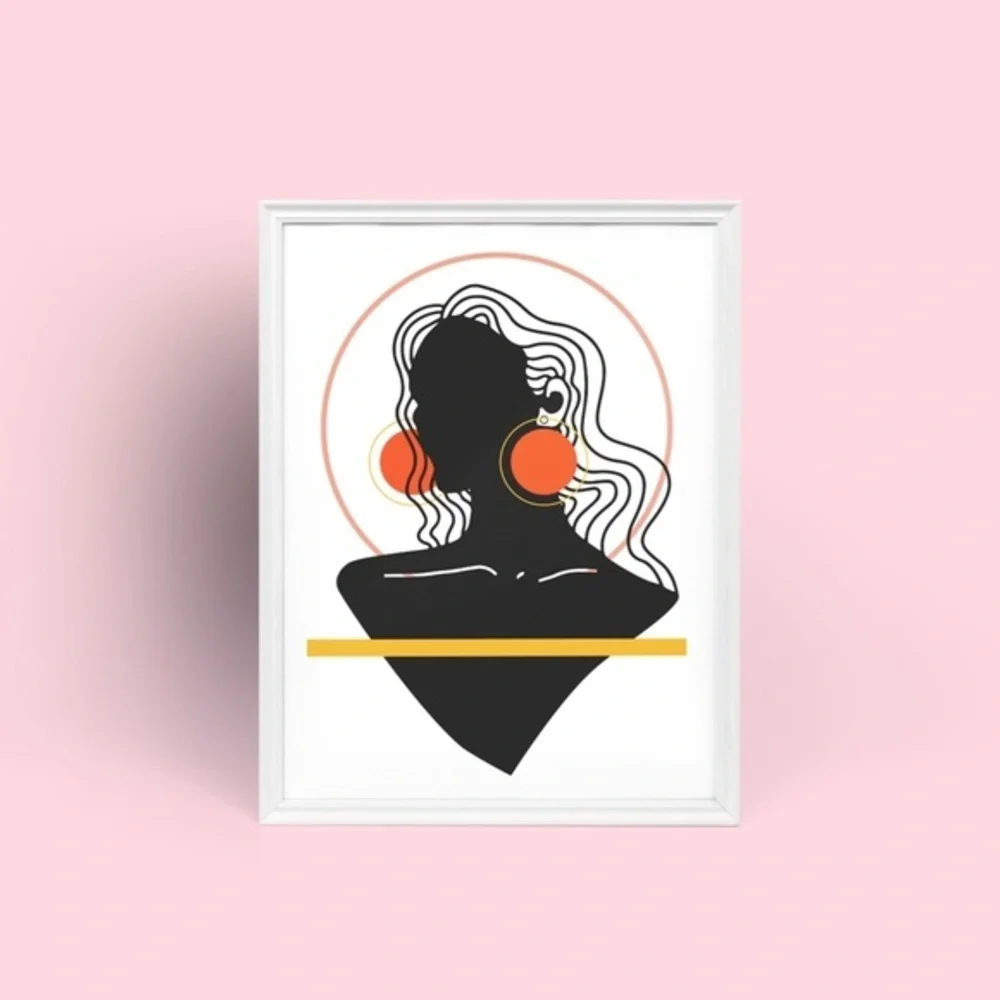 Modern Abstract Woman Wall Art Print Unframed - Picture 8 of 10